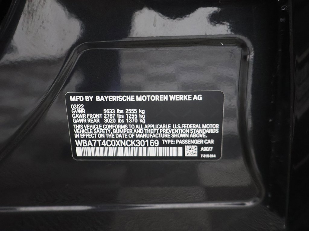 Used 2022 BMW 740i xDrive w/ Premium Package image 62