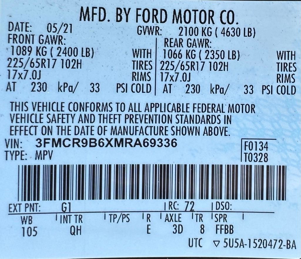 Used 2021 Ford Bronco Sport Big Bend w/ Big Bend Package AWD/4WD image 37