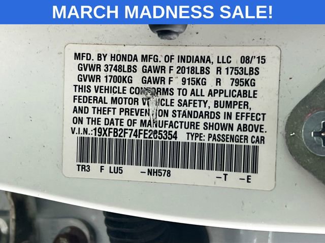 Used 2015 Honda Civic SE image 30