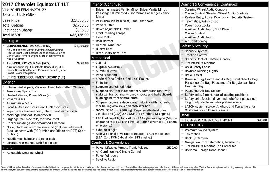 Used 2017 Chevrolet Equinox LT w/ Convenience Package image 4