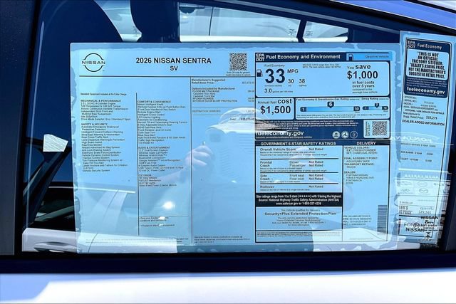 New 2026 Nissan Sentra SV w/ Floor Mat Package FWD image 12