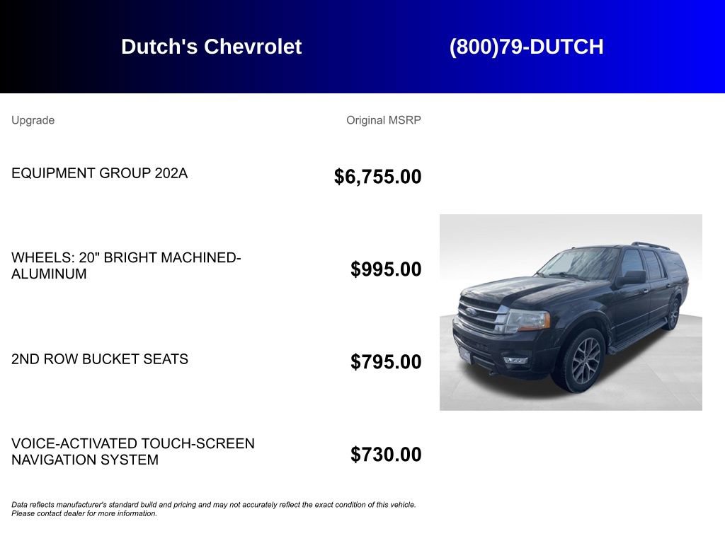 Used 2017 Ford Expedition EL XLT w/ Equipment Group 202A image 5