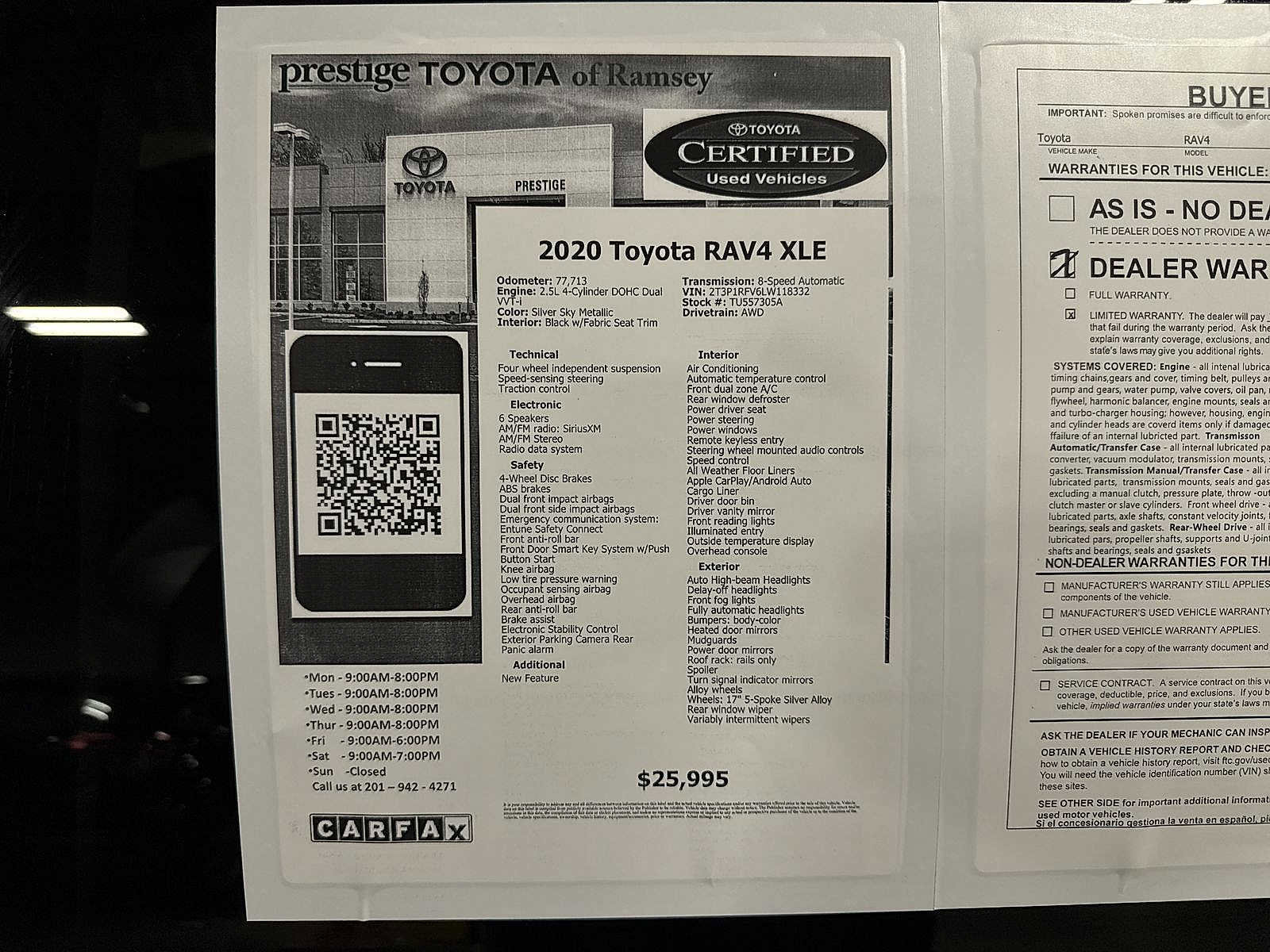 Used 2020 Toyota RAV4 XLE w/ Convenience Package AWD/4WD image 13