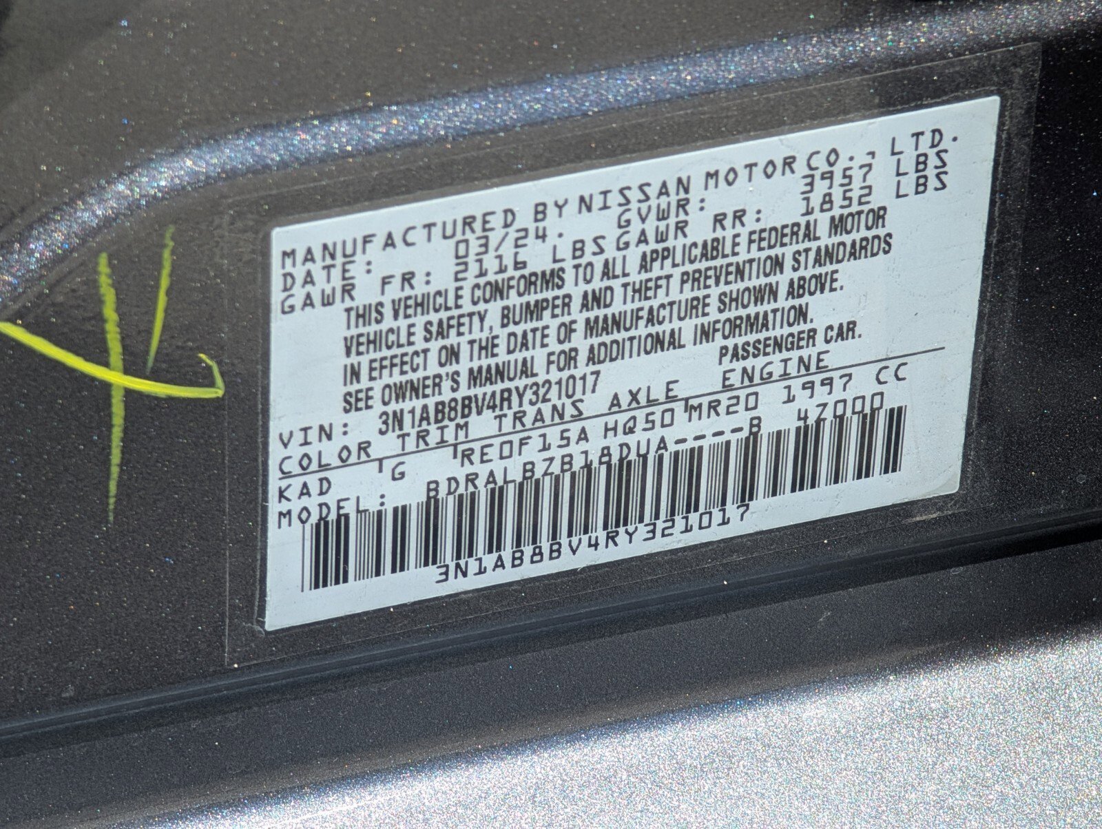 Certified 2024 Nissan Sentra S FWD image 18