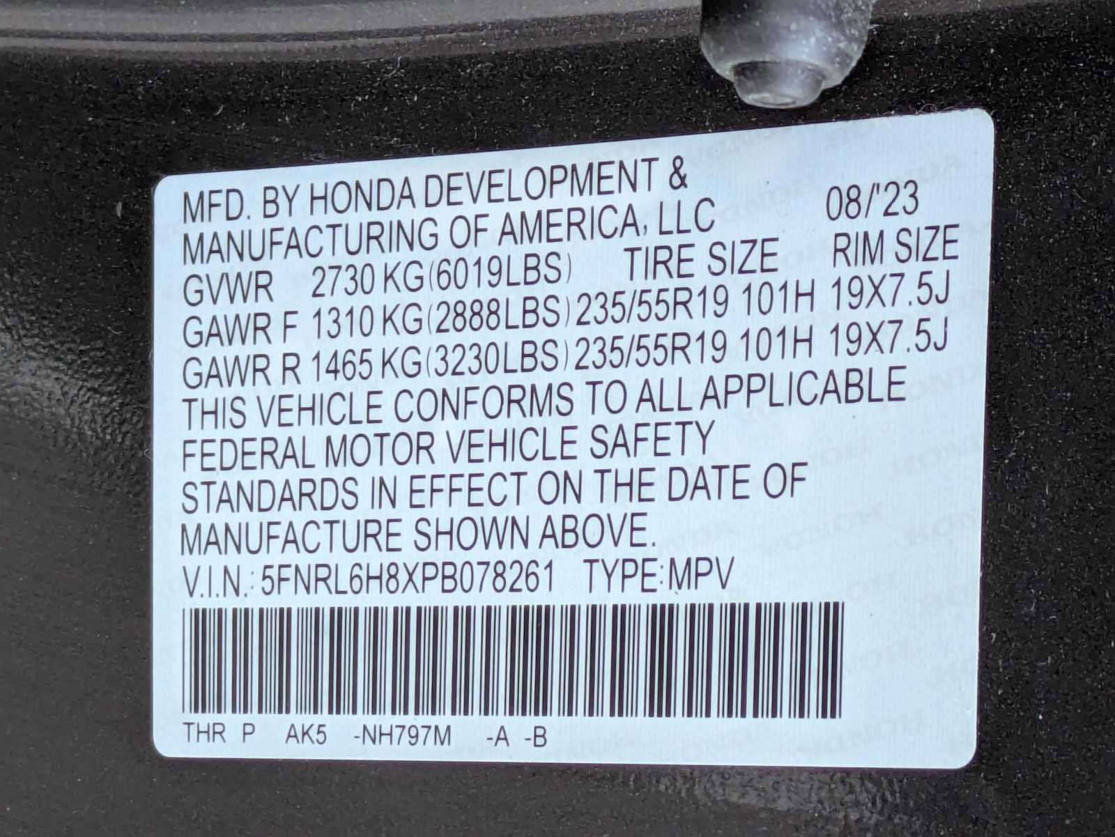 Certified 2023 Honda Odyssey Touring image 34