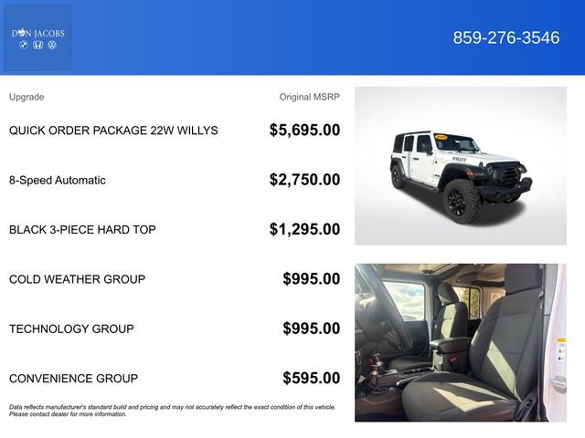 Used 2020 Jeep Wrangler Unlimited Willys image 5