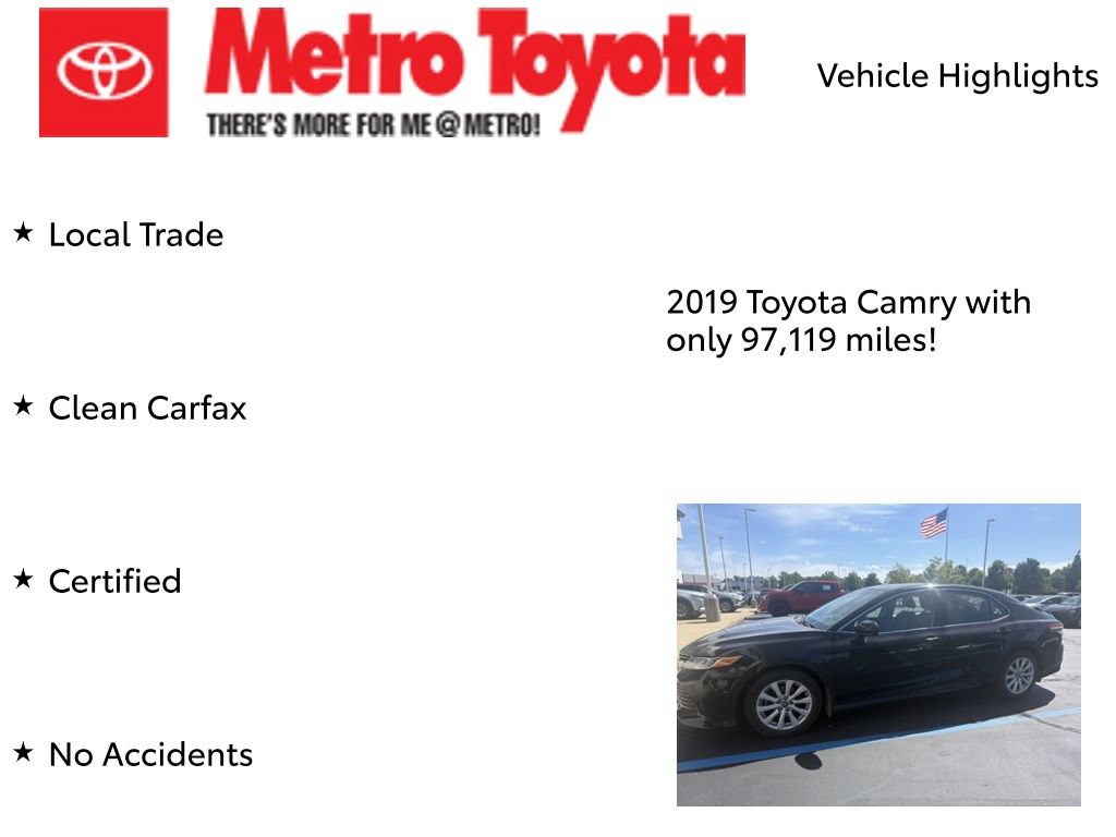 Certified 2019 Toyota Camry LE FWD image 8