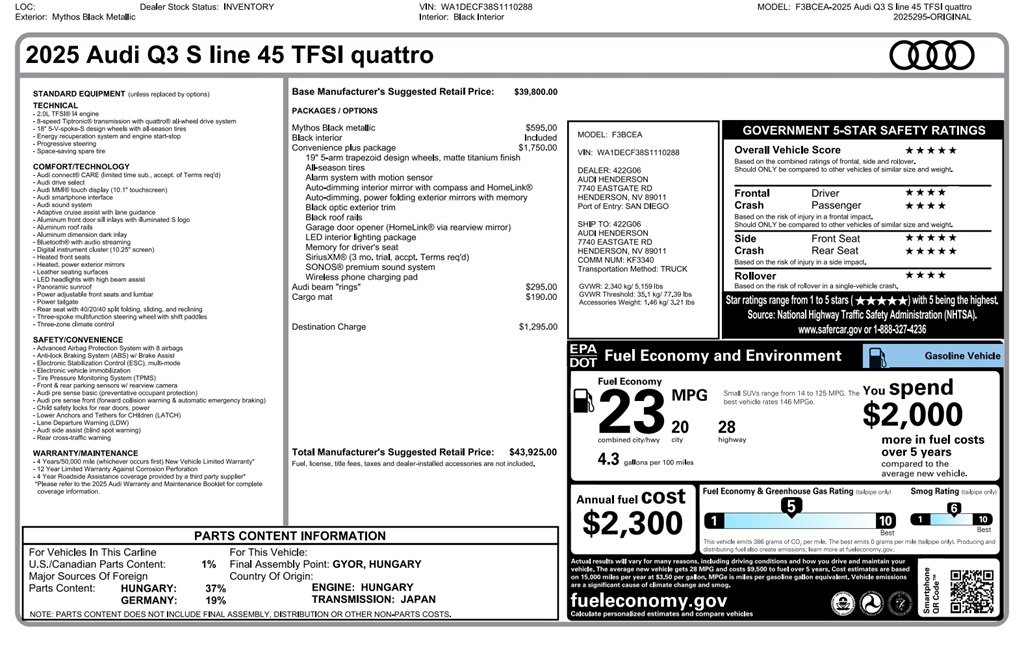 New 2025 Audi Q3 2.0T Premium image 32