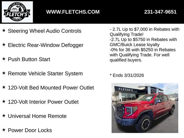 New 2026 GMC Sierra 1500 AT4X w/ LPO, Black Badging Package image 3