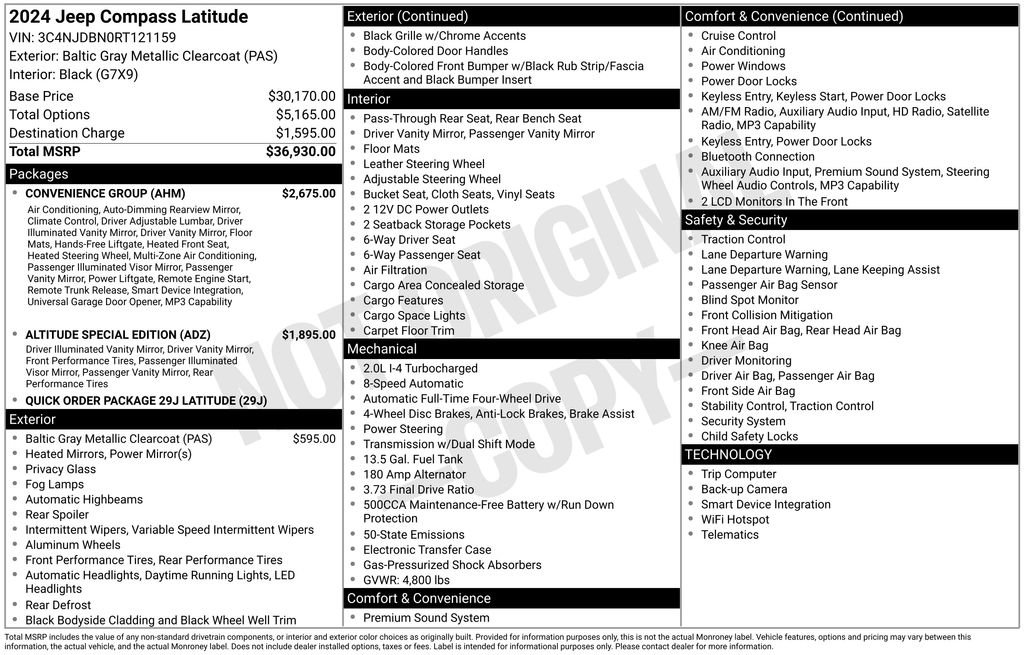 Used 2024 Jeep Compass Latitude w/ Convenience Group image 1