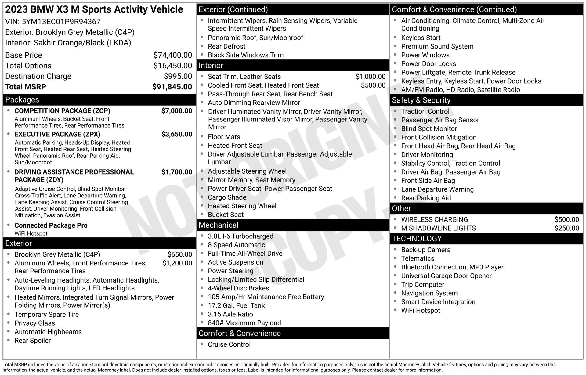 Used 2023 BMW X3 M w/ Competition Package image 3