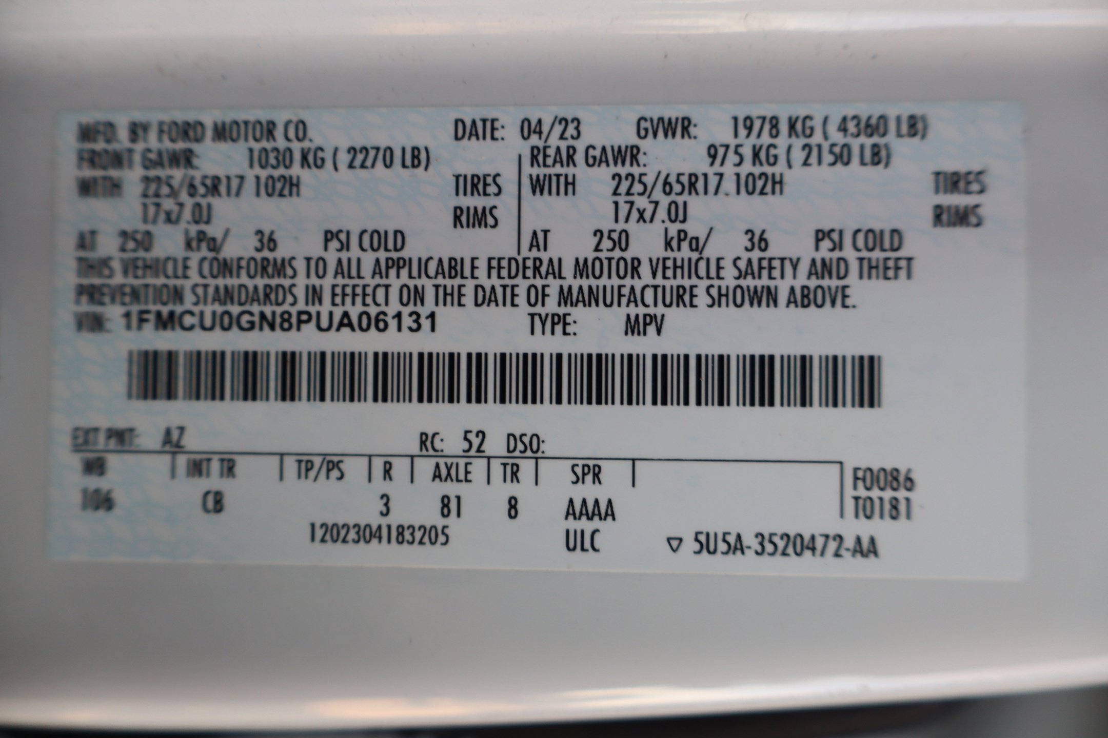 Certified 2023 Ford Escape Active FWD image 32