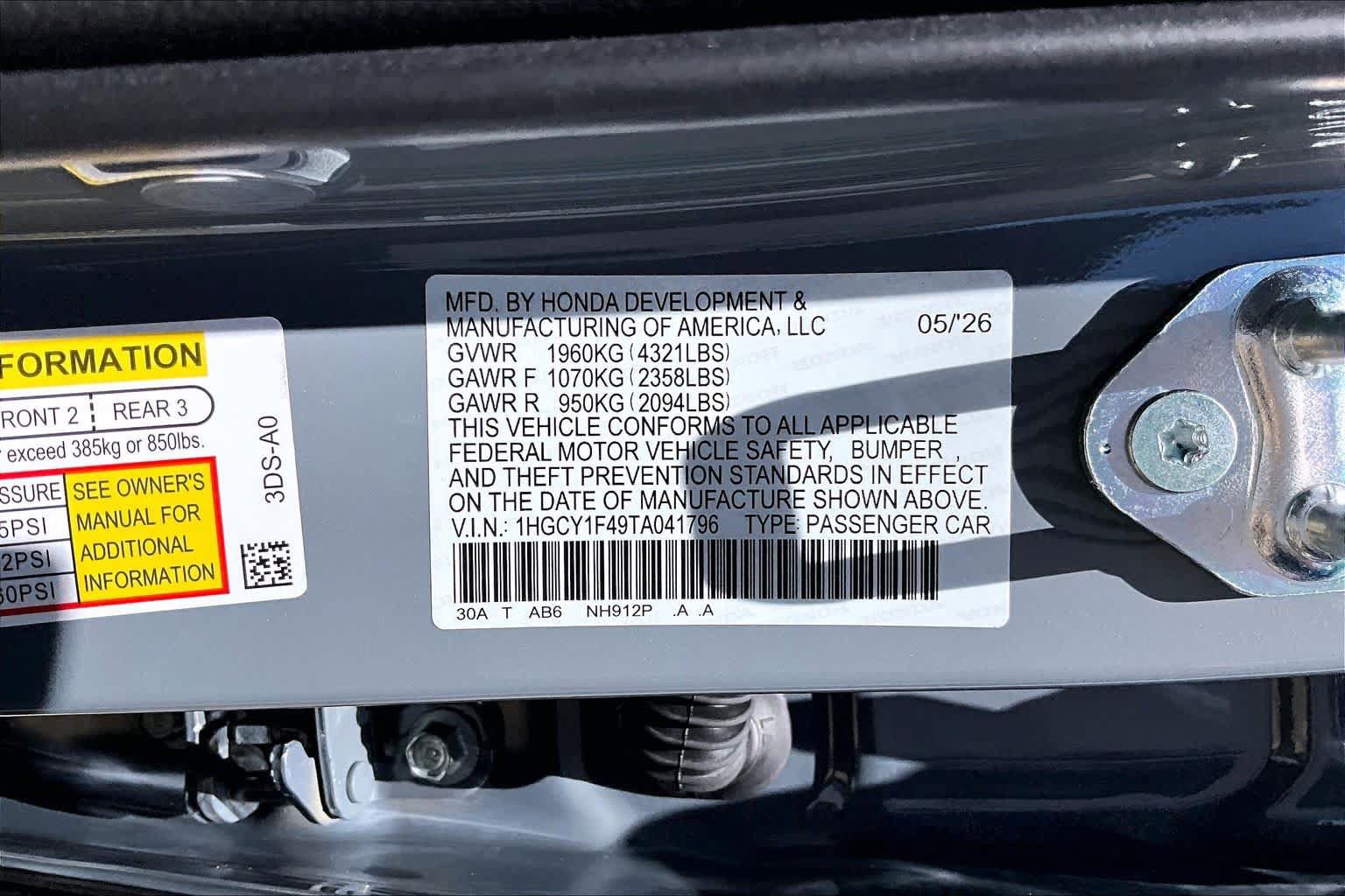 New 2026 Honda Accord SE image 22