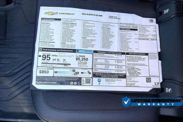 New 2025 Chevrolet Blazer EV RS RWD image 15