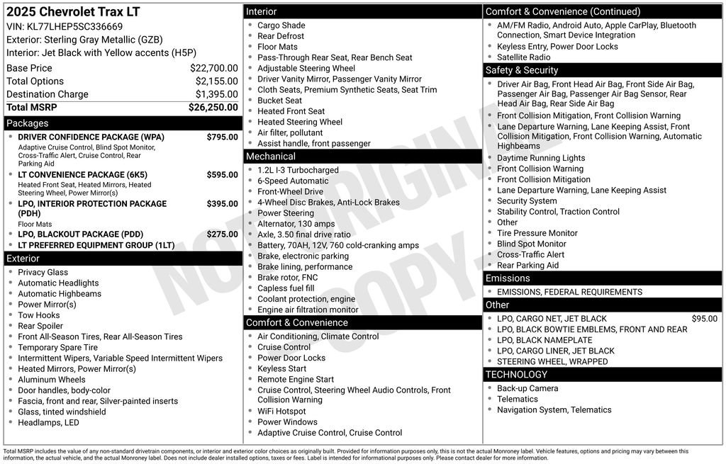 New 2025 Chevrolet Trax LT w/ Driver Confidence Package image 26