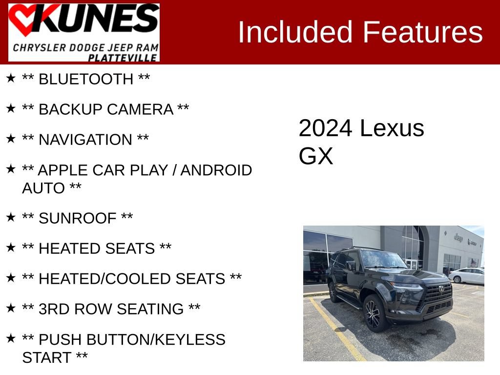 Used 2024 Lexus GX 550 w/ Cold Area Package AWD/4WD image 2