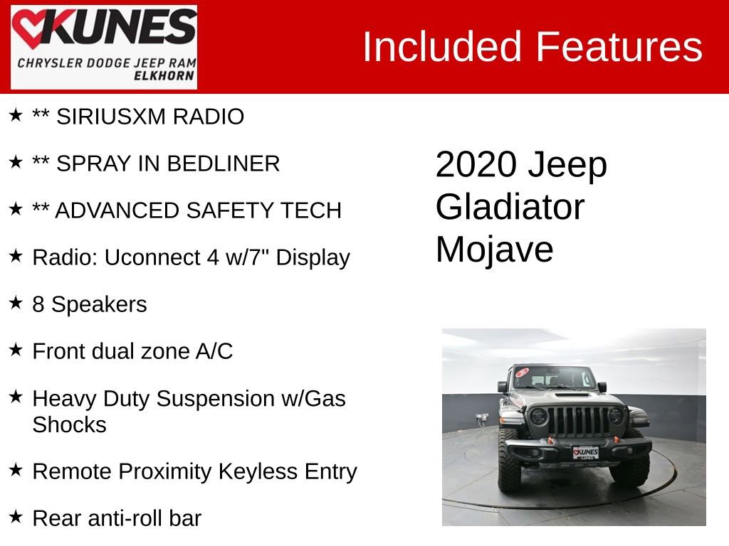 Used 2020 Jeep Gladiator Mojave AWD/4WD image 4