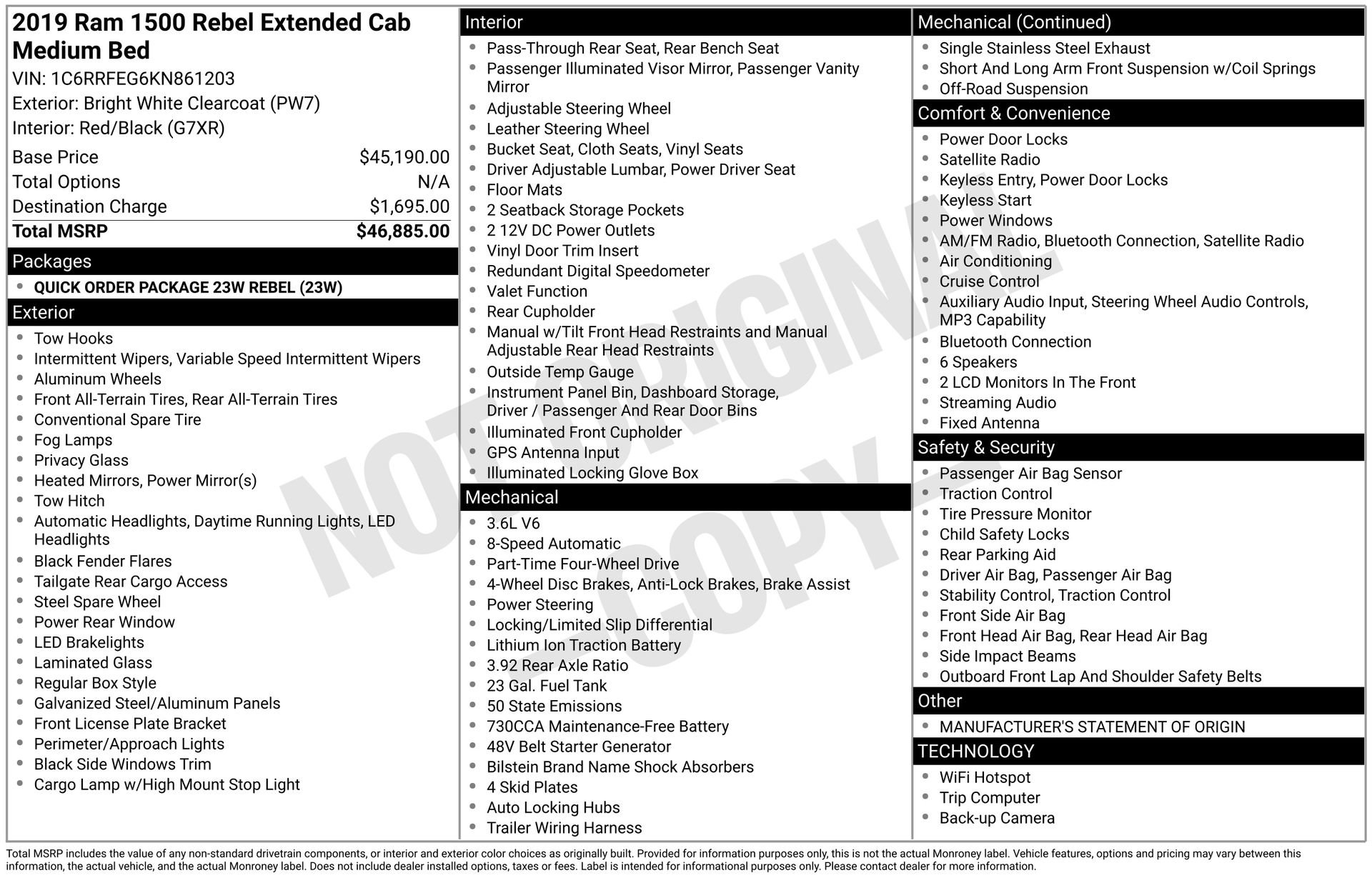 Used 2019 RAM 1500 Rebel image 30