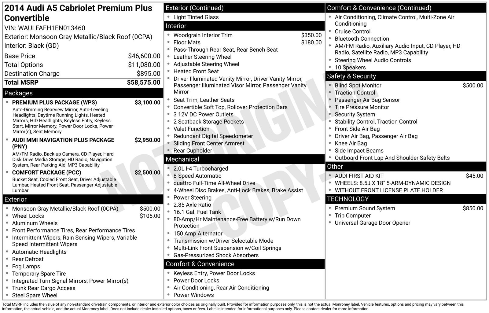 Used 2014 Audi A5 2.0T Premium Plus w/ Premium Plus Package image 2