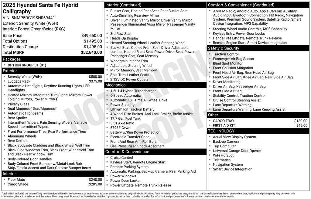 Certified 2025 Hyundai Santa Fe Calligraphy image 10