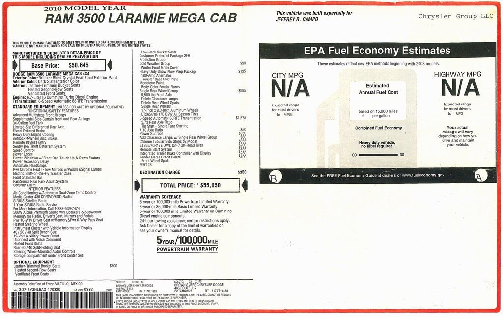 Used 2010 Dodge Ram 3500 Truck Laramie w/ HD Snow Plow Prep Group image 3