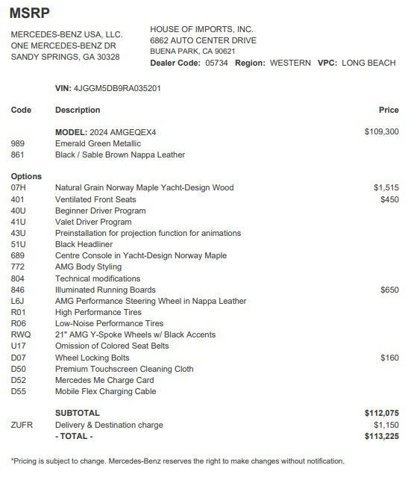 Certified 2024 Mercedes-Benz EQE AMG 4MATIC SUV image 4