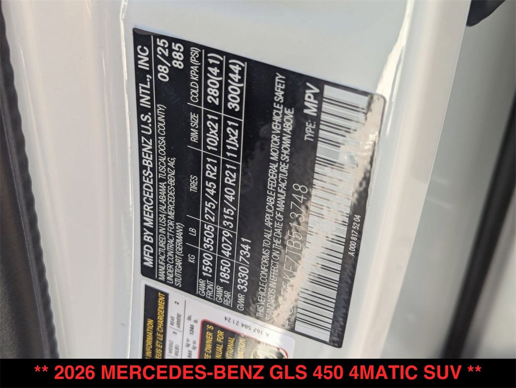 New 2026 Mercedes-Benz GLS 450 4MATIC image 22