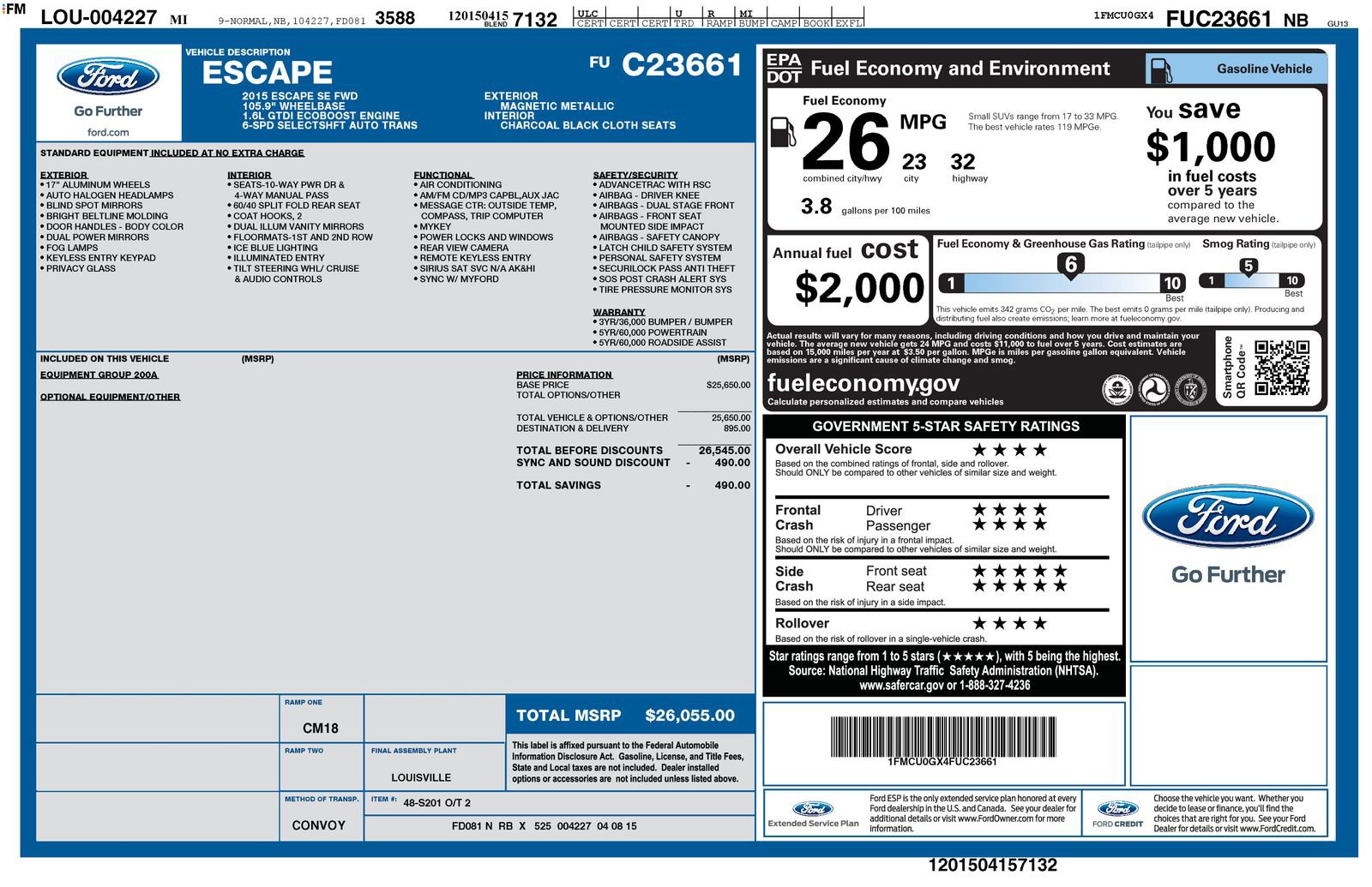 Used 2015 Ford Escape SE image 26