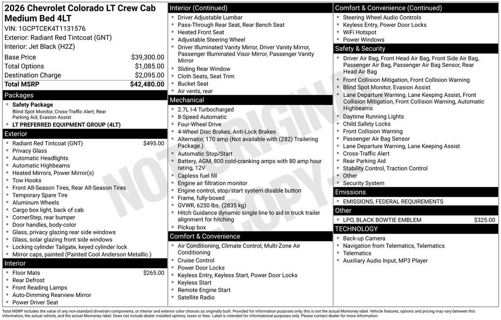 New 2026 Chevrolet Colorado LT image 10
