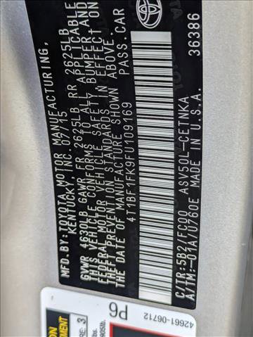 Used 2015 Toyota Camry LE w/ Four Season Floor Mat Package image 22