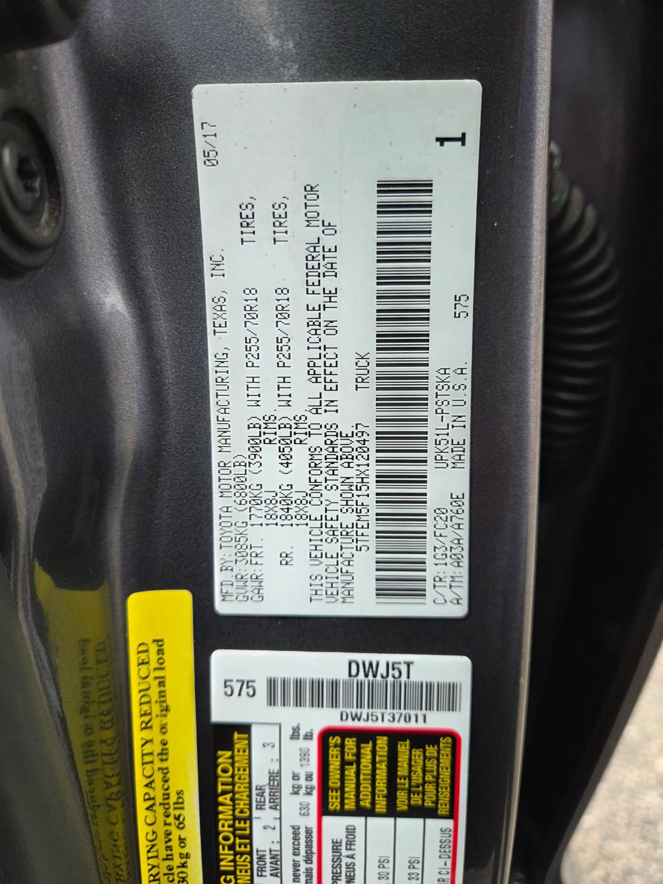 Used 2017 Toyota Tundra SR5 w/ SR5 Upgrade Package RWD image 14