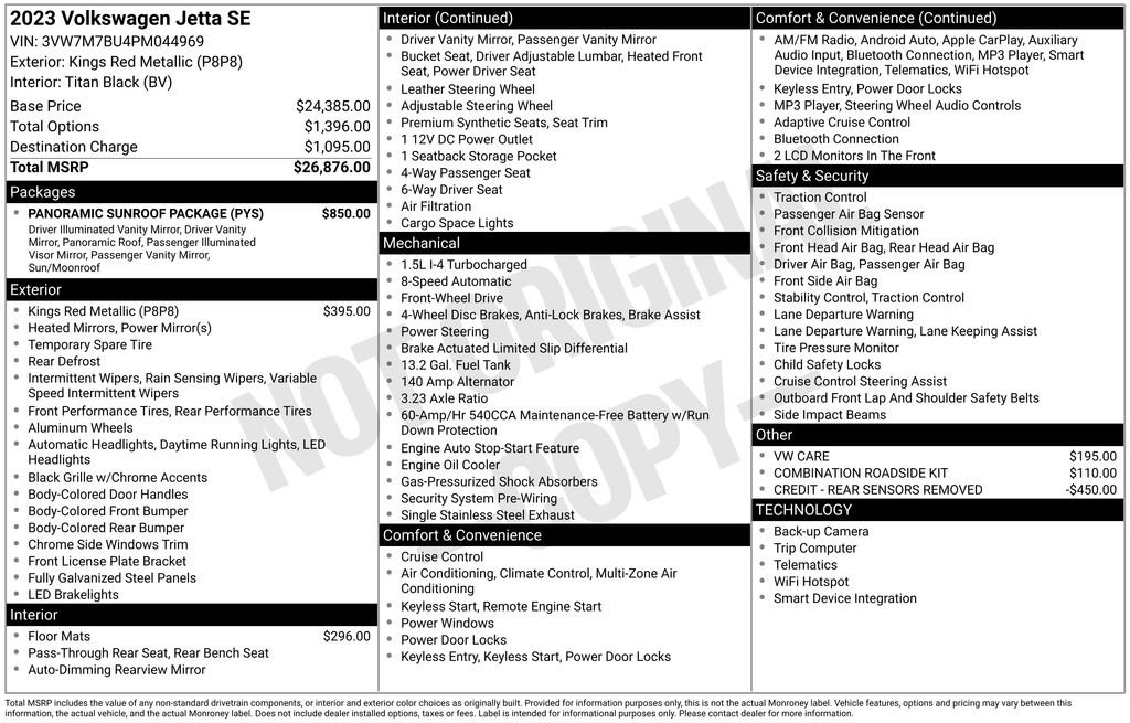 Used 2023 Volkswagen Jetta SE w/ Panoramic Sunroof Package image 2
