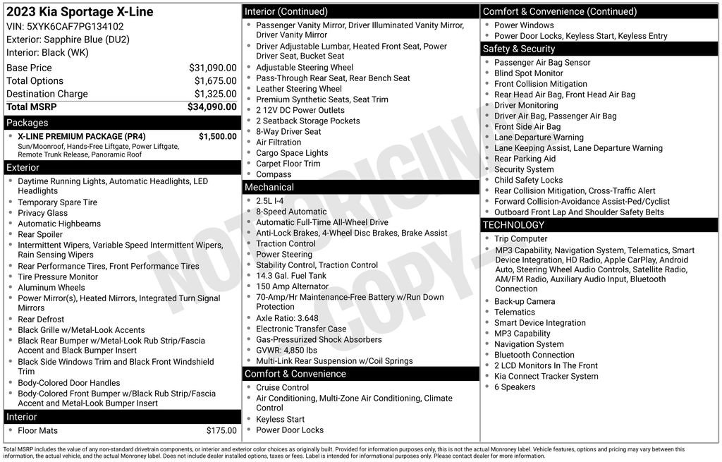 Used 2023 Kia Sportage X-Line w/ X-Line Premium Package AWD/4WD image 9