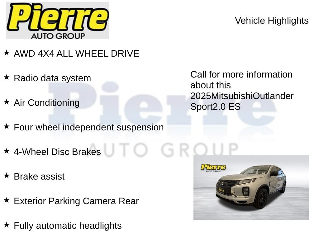 Used 2025 Mitsubishi Outlander Sport ES AWD/4WD image 7