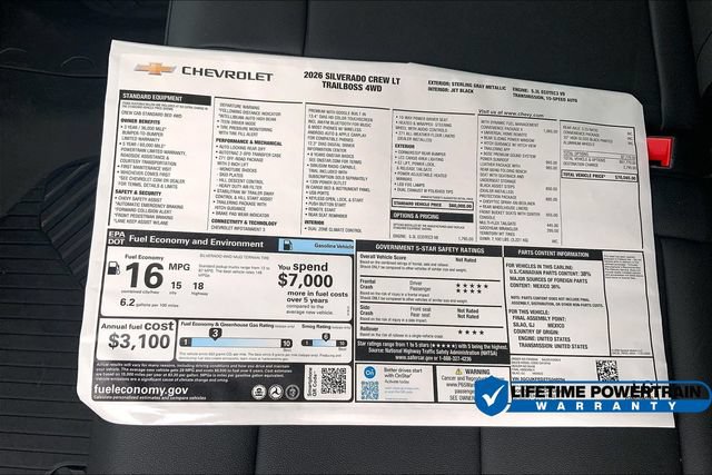 New 2026 Chevrolet Silverado 1500 LT Trail Boss w/ Convenience Package II AWD/4WD image 15