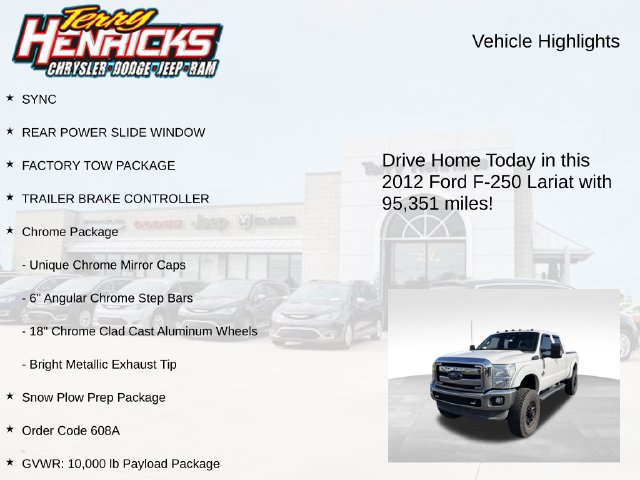 Used 2012 Ford F250 Lariat w/ Chrome Pkg AWD/4WD image 4