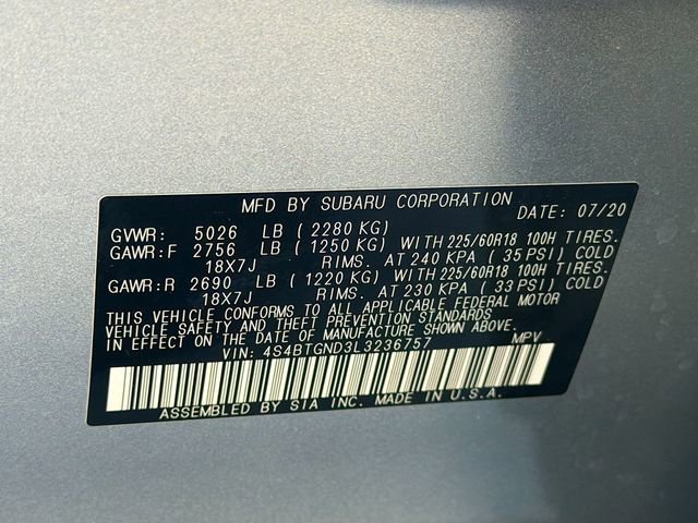 Used 2020 Subaru Outback Limited XT w/ Popular Package #2 image 41