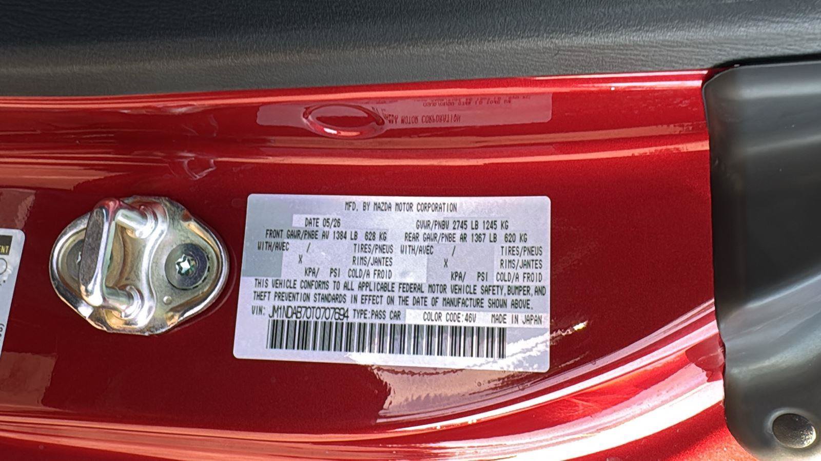 New 2026 MAZDA MX-5 Miata Sport RWD image 20
