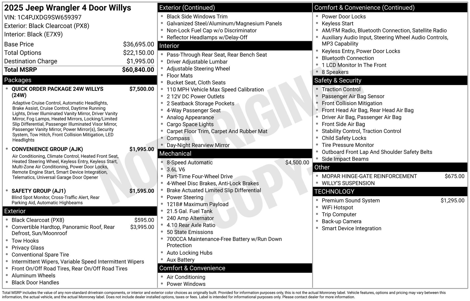 New 2025 Jeep Wrangler Unlimited Sport AWD/4WD image 3