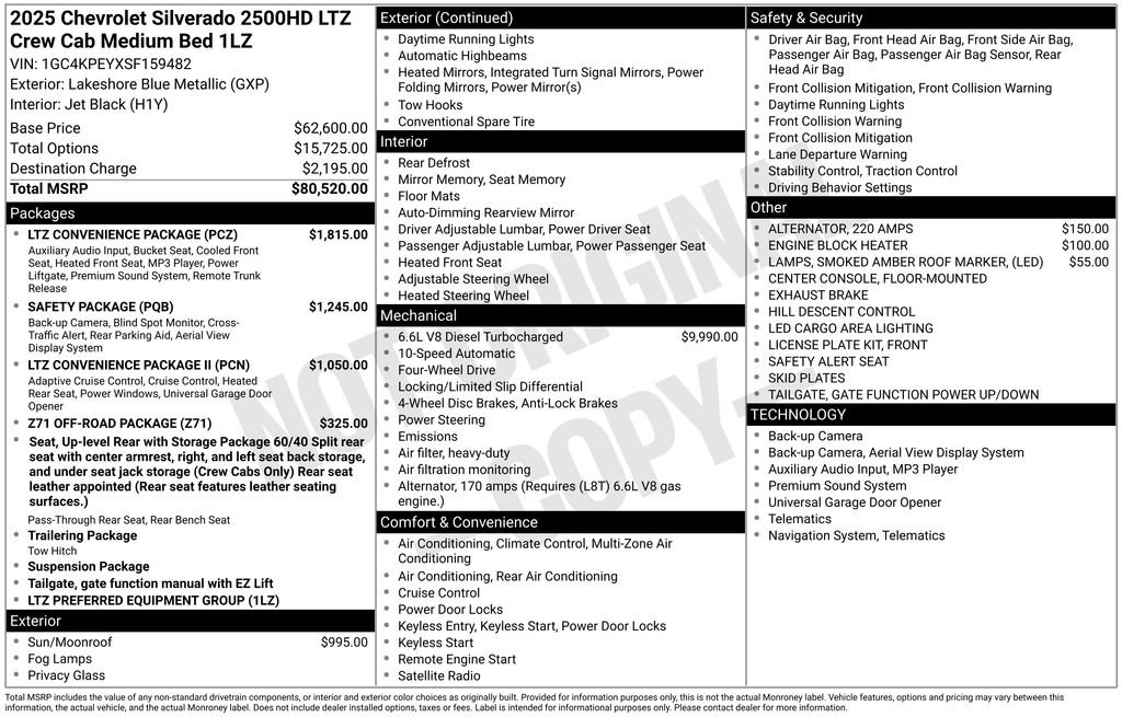 Used 2025 Chevrolet Silverado 2500 LTZ w/ LTZ Convenience Package image 4