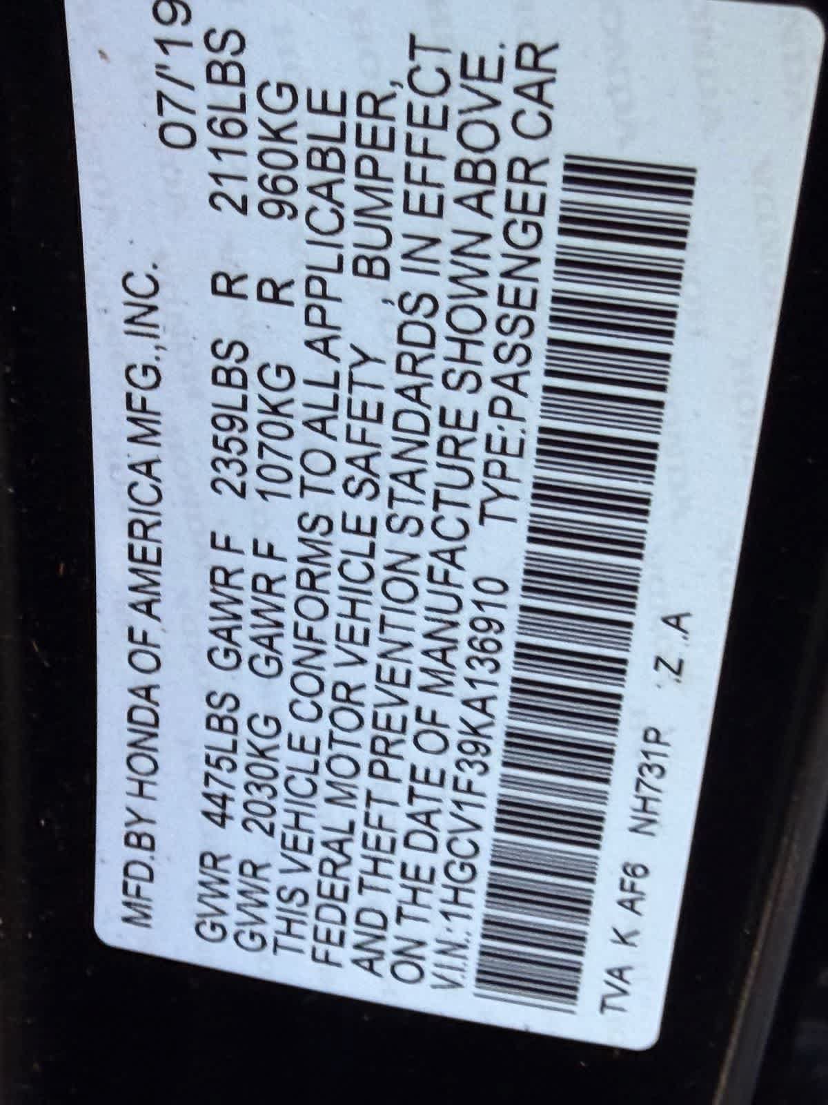 Used 2019 Honda Accord Sport image 30
