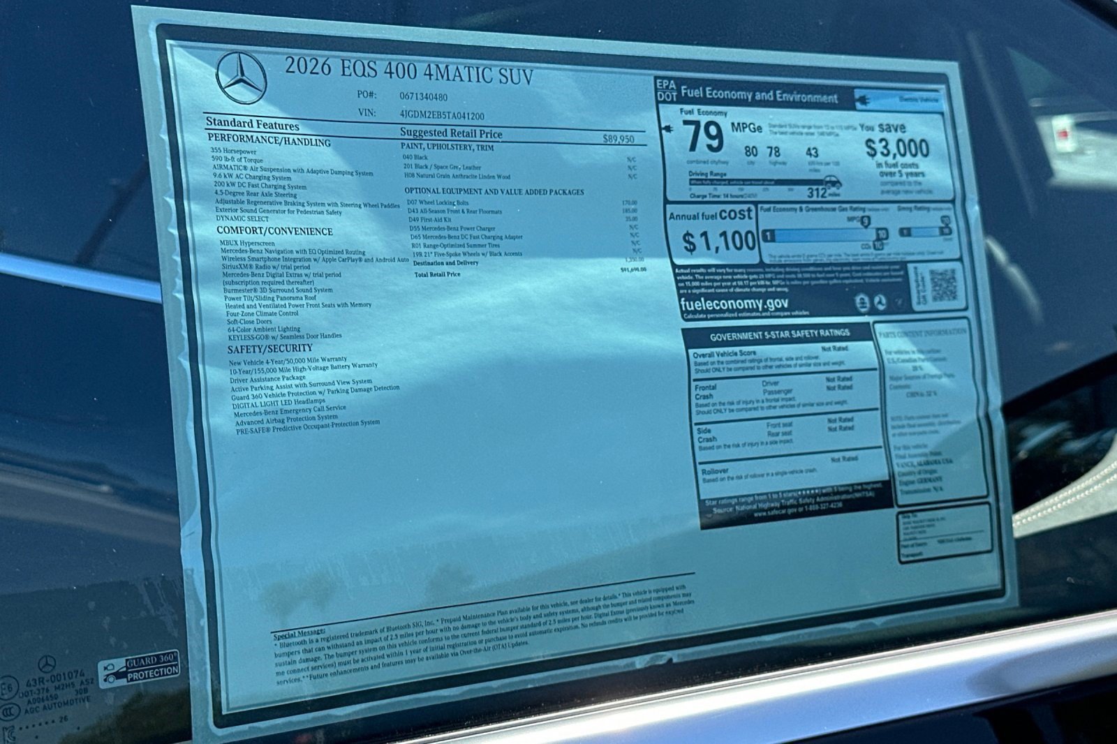 New 2026 Mercedes-Benz EQS 400 4MATIC SUV image 30