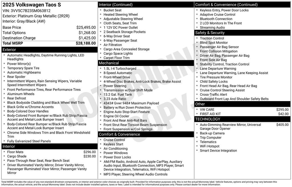 Certified 2025 Volkswagen Taos S image 31