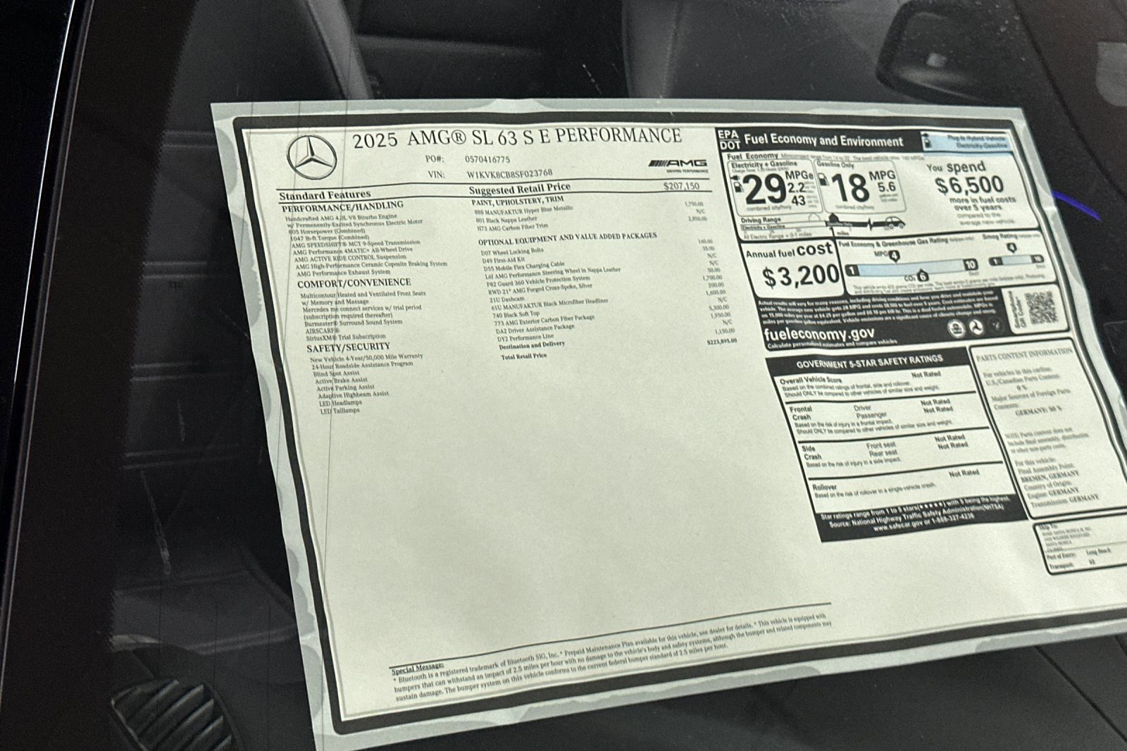 New 2025 Mercedes-Benz SL 63 AMG S e Performance 4MATIC image 29