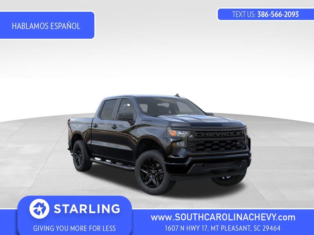 New 2026 Chevrolet Silverado 1500 Custom w/ Turbomax Blackout Package AWD/4WD image 1