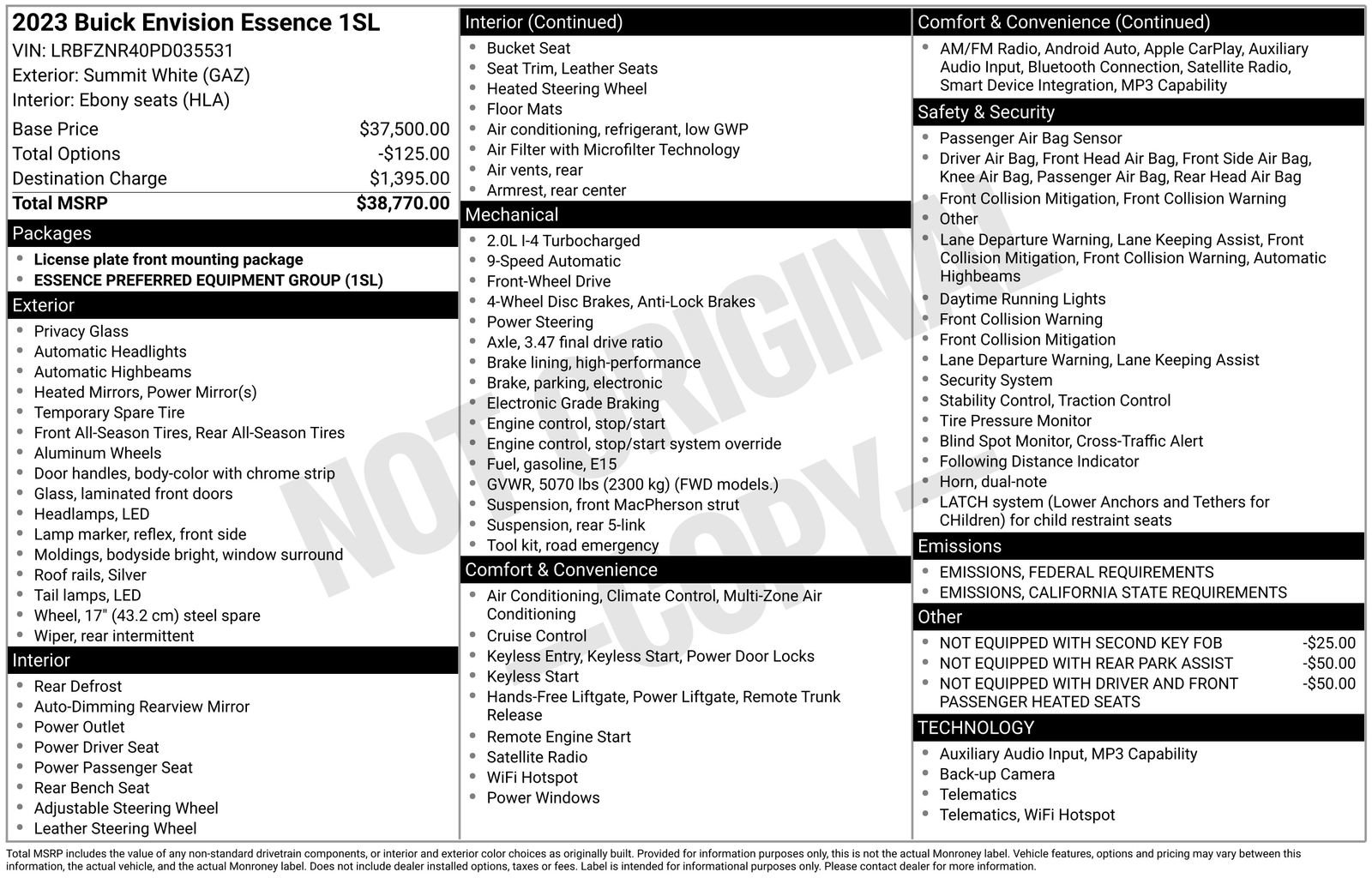Certified 2023 Buick Envision Essence image 39