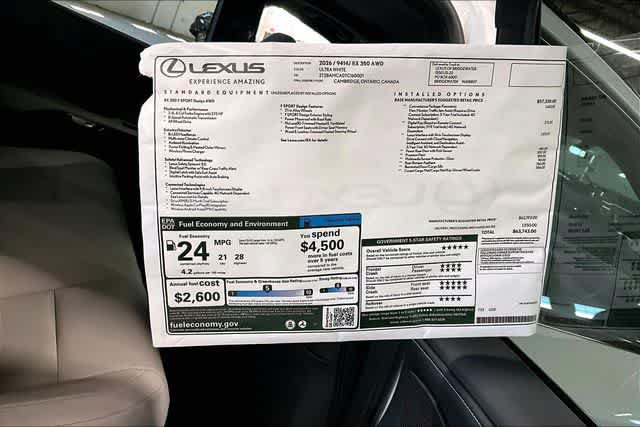 New 2026 Lexus RX 350 F Sport w/ Convenience Package AWD/4WD image 14