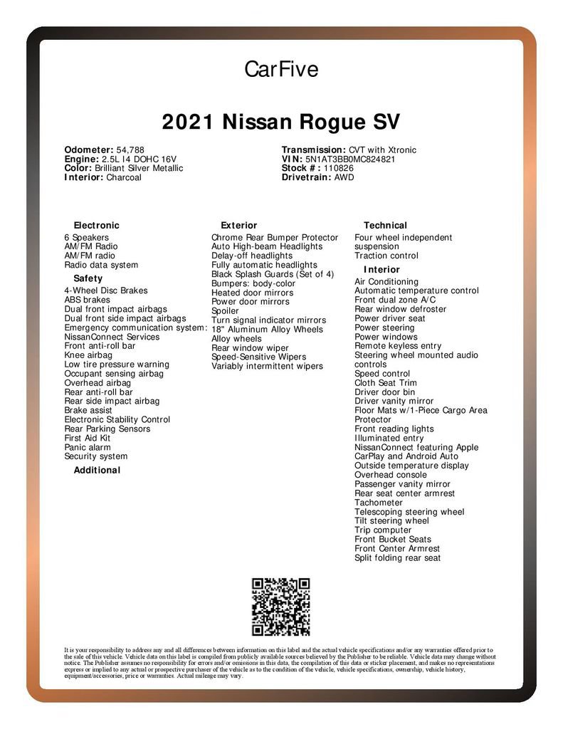 Used 2021 Nissan Rogue SV AWD/4WD image 26