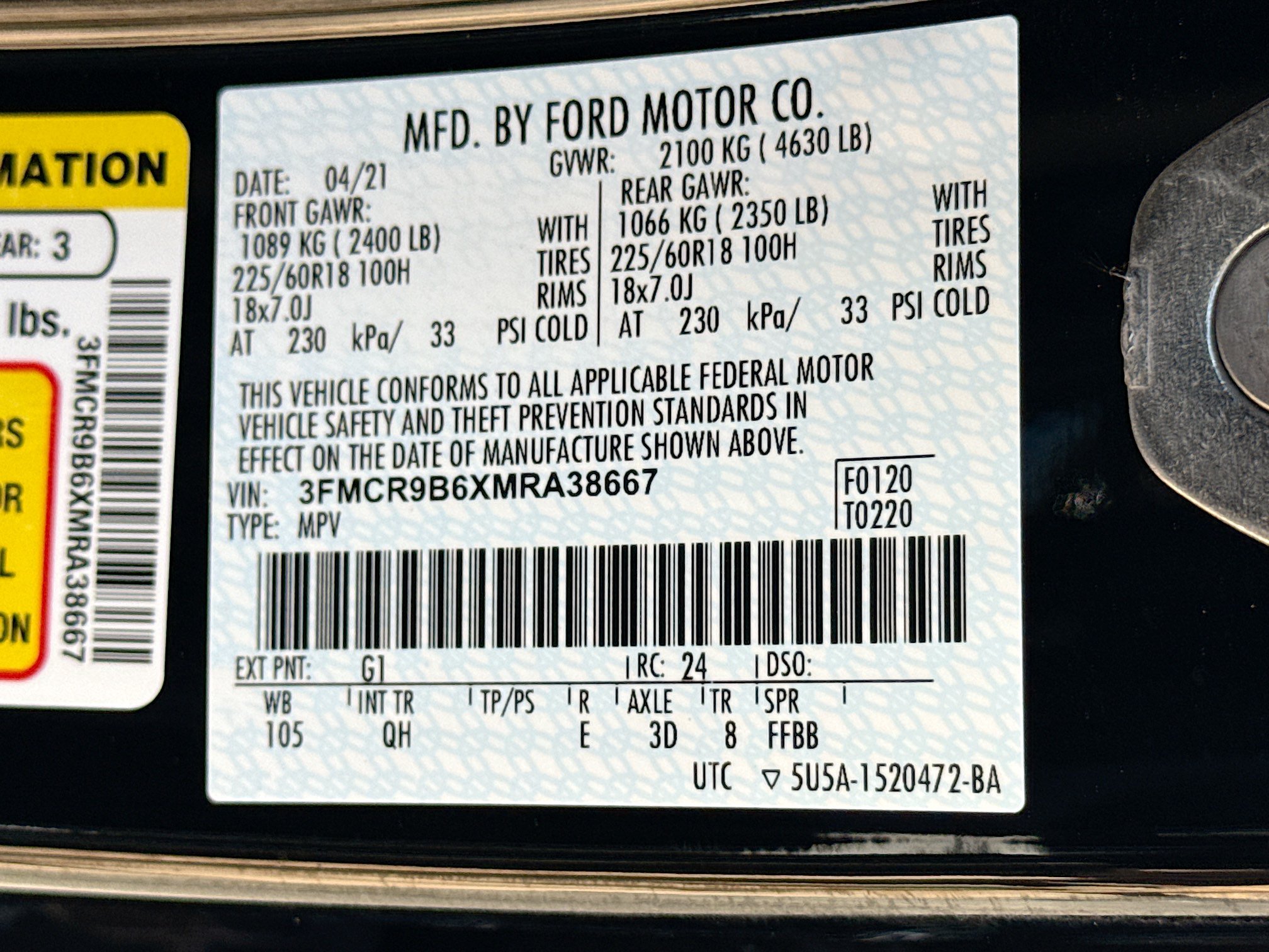 Used 2021 Ford Bronco Sport Big Bend w/ Big Bend Package AWD/4WD image 44