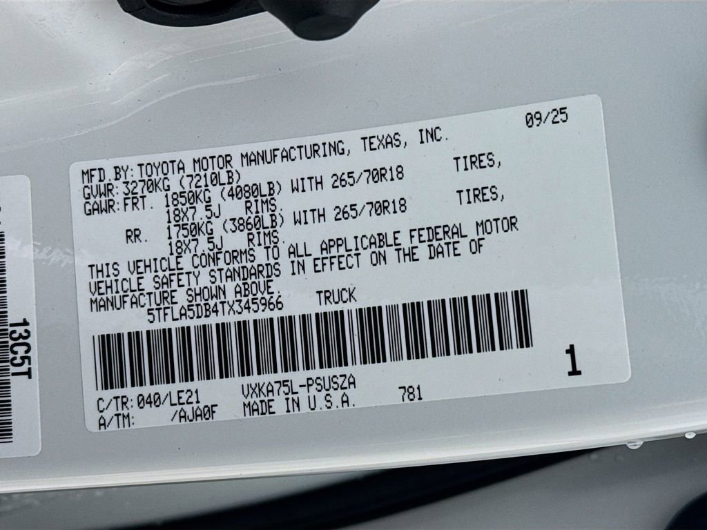 New 2026 Toyota Tundra SR5 w/ SR5 Premium Package image 31